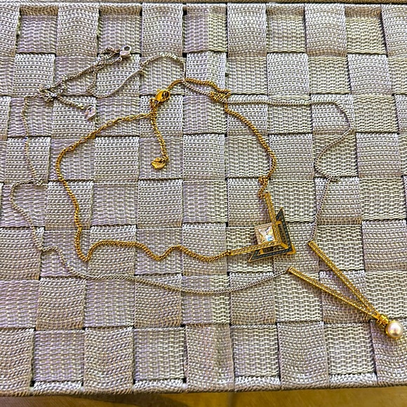 HOST PICK SWAROVSKI Gatsby NWT Pearl Blue & Clear Crystal Necklace & Earring Set - Picture 5 of 5